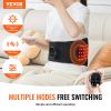 VEVOR Red Light Therapy Belt for Waist Shoulder, 660nm & 850nm Red Light Therapy Wrap Device with Timer, 80 LED, 3-Level Vibration & 10Hz Pulse